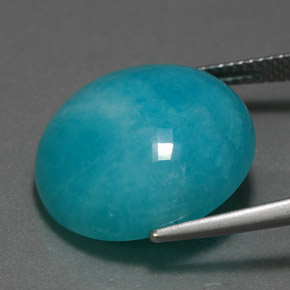 Amazonite bleu vert naturelle coupe roude, 16,69 ct, opaque