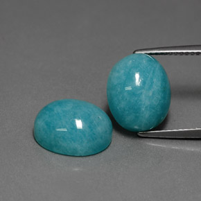 Achetez naturel ct Bleu vert Amazonite gems, Coupe ovale, En provenance Brésil chez GemSelect. En stock, livraison internationale!