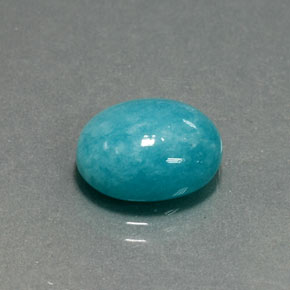 Amazonite vert naturelle coupe ovale, 4,51 ct, opaque
