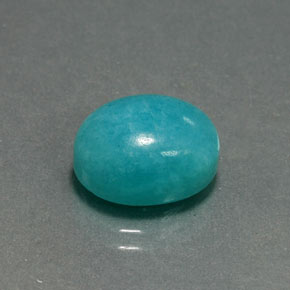 Amazonite Bleu vert naturelle Coupe ovale, 5.24 ct, Opaque