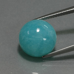 Amazonite Bleu vert naturelle Coupe roude, 6.92 ct, Opaque