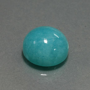 Amazonite Bleu vert naturelle Coupe roude, 6.92 ct, Opaque