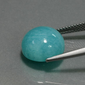 Amazonite Bleu vert naturelle Coupe roude, 6.92 ct, Opaque