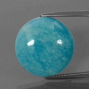 Amazonite Vert bleu naturelle Coupe roude, 16.84 ct, Opaque