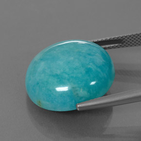 Amazonite Vert bleu naturelle Coupe roude, 16.84 ct, Opaque