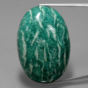 Amazonite Vert naturelle Coupe ovale, 56.24 ct, Opaque