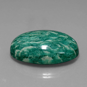 Amazonite Vert naturelle Coupe ovale, 56.24 ct, Opaque