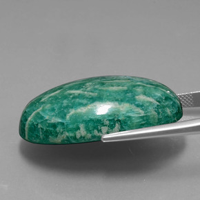 Amazonite Vert naturelle Coupe ovale, 56.24 ct, Opaque