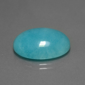 Amazonite vert bleu naturelle coupe ovale, 13,65 ct, opaque