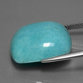 Amazonite Vert bleu naturelle Coupe coussin, 23.42 ct, Opaque