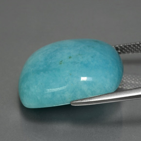 Amazonite Bleu vert naturelle Coupe coussin, 21.60 ct, Opaque