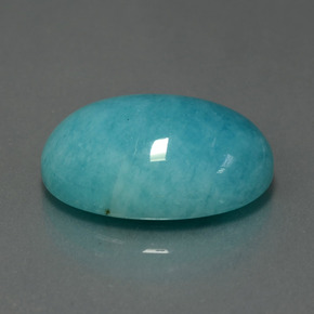 Amazonite bleu-vert naturelle coupe ovale, 11,16 ct, opaque