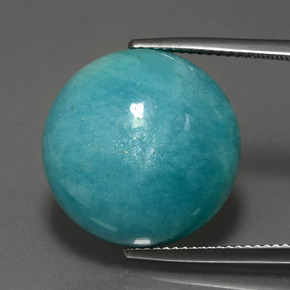 Amazonite Vert bleu naturelle Coupe roude, 17.24 ct, Opaque