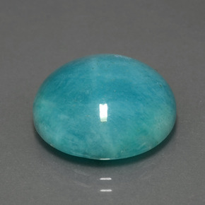 Amazonite Vert bleu naturelle Coupe roude, 17.24 ct, Opaque
