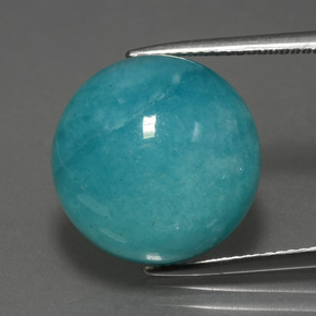 Amazonite Vert bleu naturelle Coupe roude, 13.70 ct, Opaque