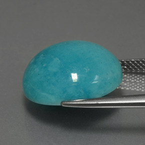 Amazonite Vert bleu naturelle Coupe roude, 13.70 ct, Opaque