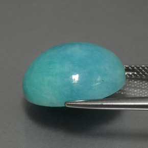 Amazonite Bleu vert naturelle Coupe roude, 13.81 ct, Opaque