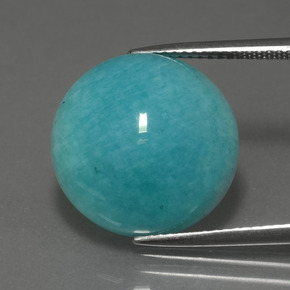 Amazonite Bleu vert naturelle Coupe roude, 11.76 ct, Opaque