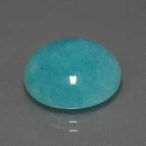 Amazonite Bleu vert naturelle Coupe roude, 11.76 ct, Opaque