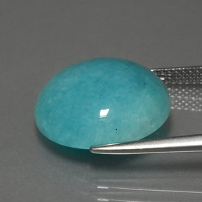 Amazonite Bleu vert naturelle Coupe roude, 11.76 ct, Opaque