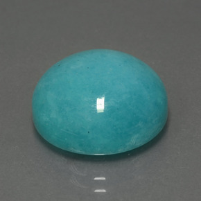 Amazonite Bleu vert naturelle Coupe roude, 14.42 ct, Opaque