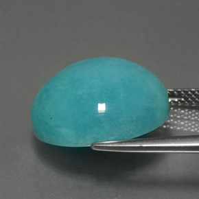 Amazonite Bleu vert naturelle Coupe roude, 14.42 ct, Opaque