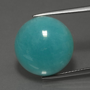 Amazonite Bleu vert naturelle Coupe roude, 13.32 ct, Opaque