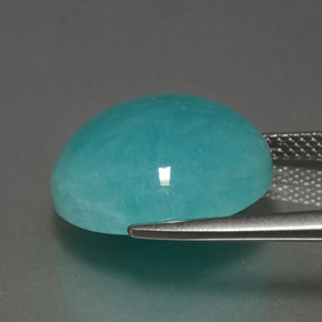 Amazonite Bleu vert naturelle Coupe roude, 13.32 ct, Opaque