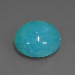 Amazonite bleu-vert naturelle coupe roude, 13,17 ct, opaque