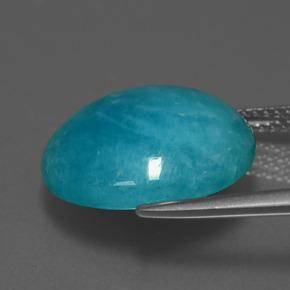 Amazonite bleu-vert naturelle coupe roude, 10,82 ct, opaque