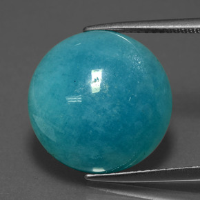 Amazonite bleu-vert naturelle coupe roude, 11,51 ct, opaque