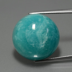 Amazonite Bleu vert naturelle Coupe roude, 33.83 ct, Opaque