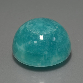 Amazonite bleu-vert naturelle coupe roude, 33,94 ct, opaque