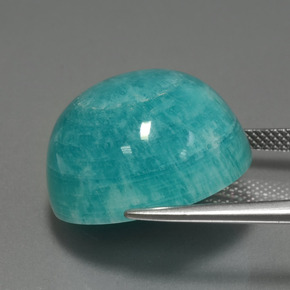 Amazonite bleu-vert naturelle coupe roude, 33,94 ct, opaque