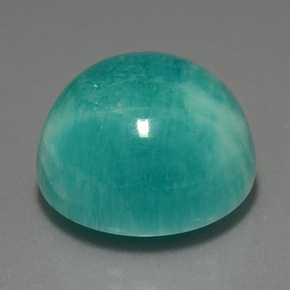 Amazonite bleu-vert naturelle coupe roude, 33,56 ct, opaque