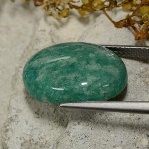 Amazonite Bleu vert naturelle Coupe ovale, 9.35 ct, Opaque