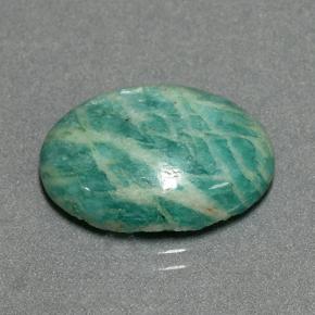 Amazonite Bleu vert naturelle Coupe ovale, 8.66 ct, Opaque