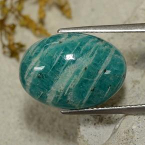 Amazonite Bleu vert naturelle Coupe ovale, 9.81 ct, Opaque