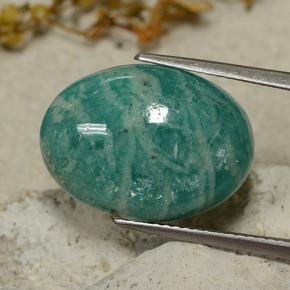 Amazonite Bleu vert naturelle Coupe ovale, 10.14 ct, Opaque