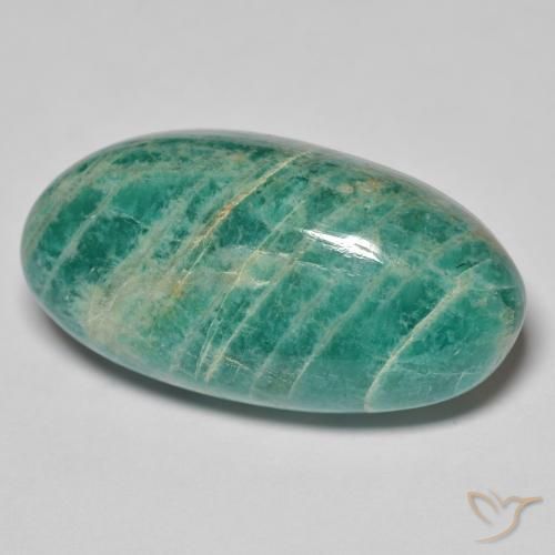 26.04ct Naturel Vert pin Amazonite, ovale, Opaque