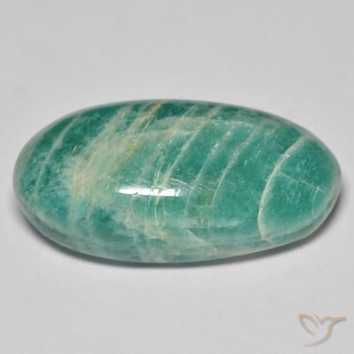 Amazonite Vert pin naturelle ovale, 26.04 ct, Opaque