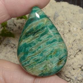Amazonite Vert frais naturelle En forme de poire, 58.96 ct, Opaque