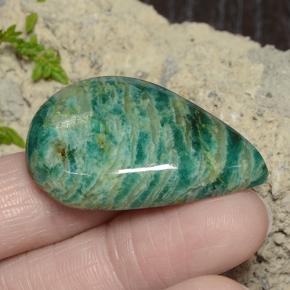 Amazonite Vert frais naturelle En forme de poire, 58.96 ct, Opaque