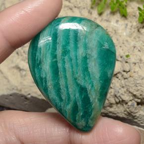 Amazonite Vert frais naturelle En forme de poire, 56.39 ct, Opaque