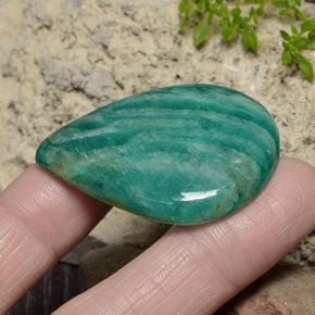 Amazonite Vert frais naturelle En forme de poire, 56.39 ct, Opaque
