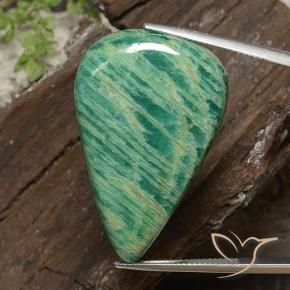 Amazonite Vert moyen naturelle En forme de poire, 41.05 ct, Opaque