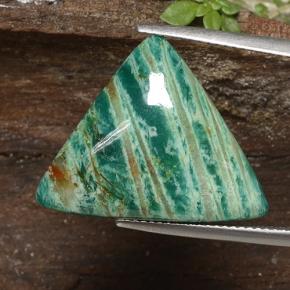 Amazonite Bleu vert naturelle Trillion, 16.13 ct, Opaque