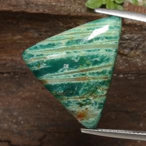 Amazonite Bleu vert naturelle Trillion, 16.13 ct, Opaque