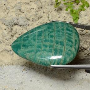 Amazonite Bleu vert naturelle En forme de poire, 54.00 ct, Opaque