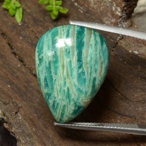 Amazonite Vert frais naturelle En forme de poire, 20.15 ct, Opaque